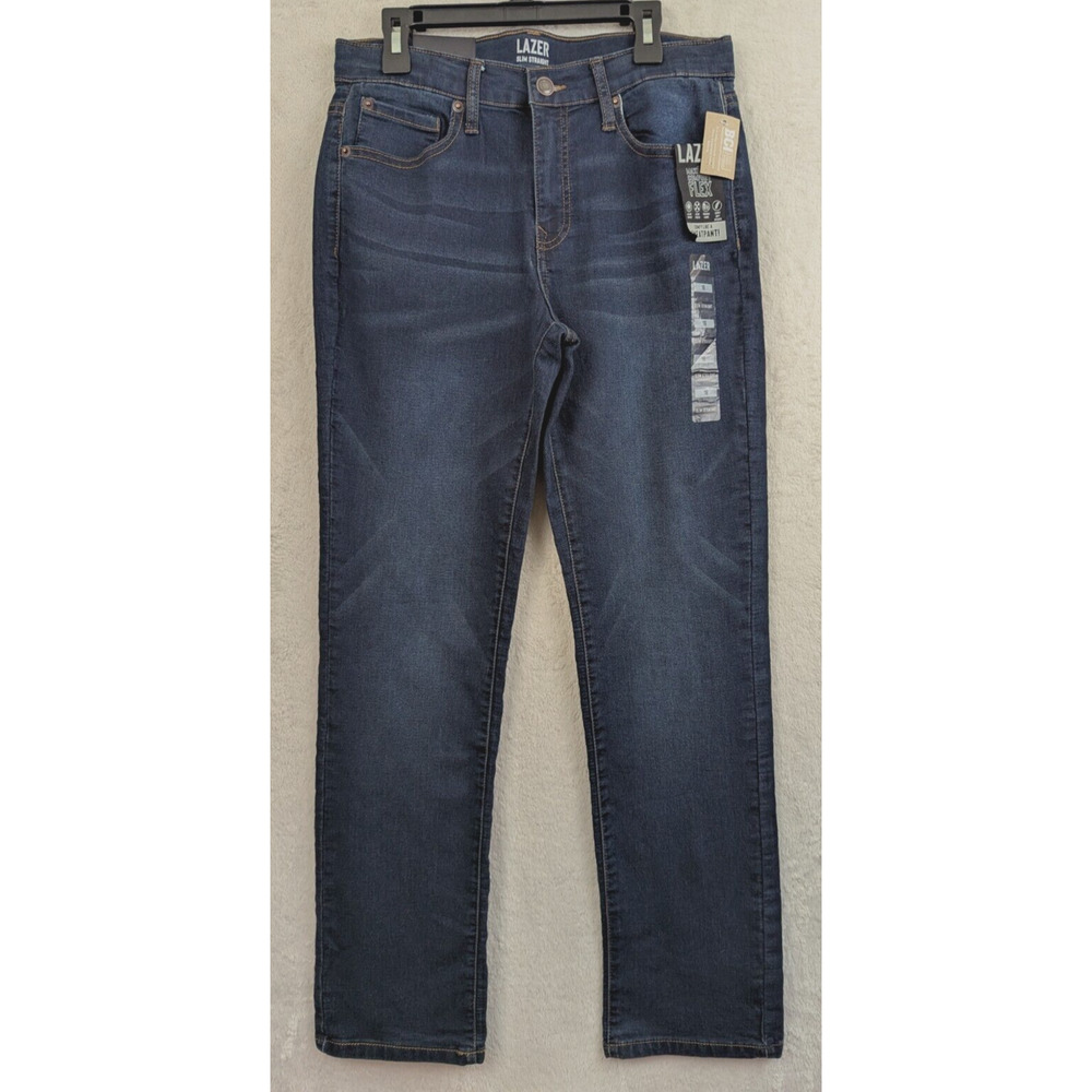 Lazer Jeans girls sz 16 Slim Straight stretchy thin material blue 4351